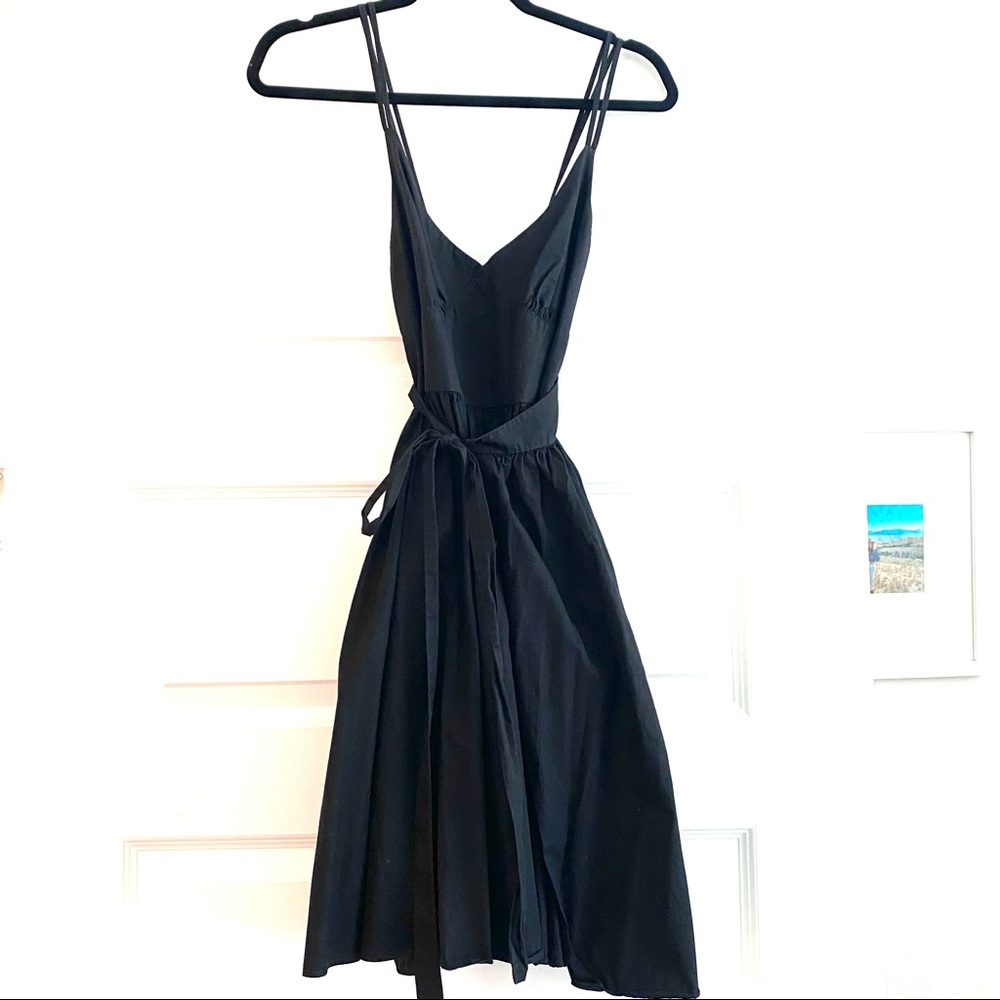French Connection Black Wrap Dress - Double Strap